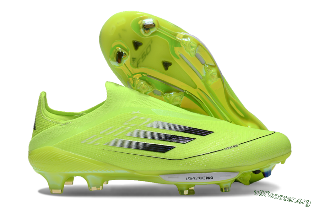 Adidas F50+ Lightstrike Elite Laceless SG Football Boots - Yellow/Black/White 2