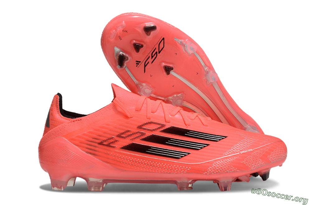 Adidas F50 Adizero FG Football Boots - Red/Black 2
