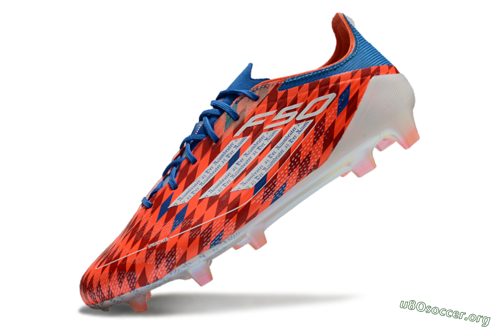 Adidas F50 Elite FG Football Boots - Red/White/Blue 5