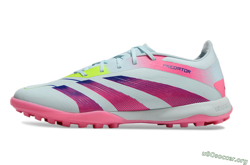 Adidas Predator 24 Elite TF Football Shoes - Jade/Pink/Yellow 3