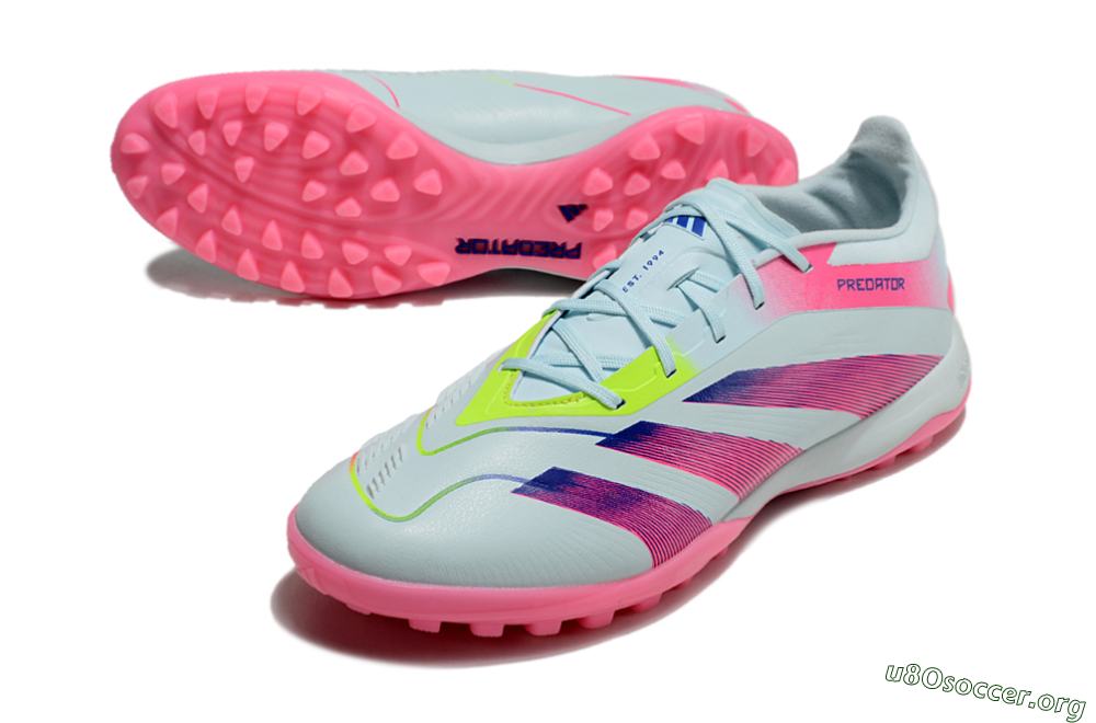 Adidas Predator 24 Elite TF Football Shoes - Jade/Pink/Yellow 0