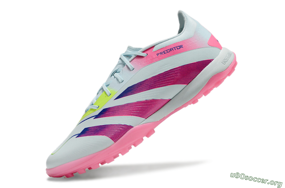 Adidas Predator 24 Elite TF Football Shoes - Jade/Pink/Yellow 5