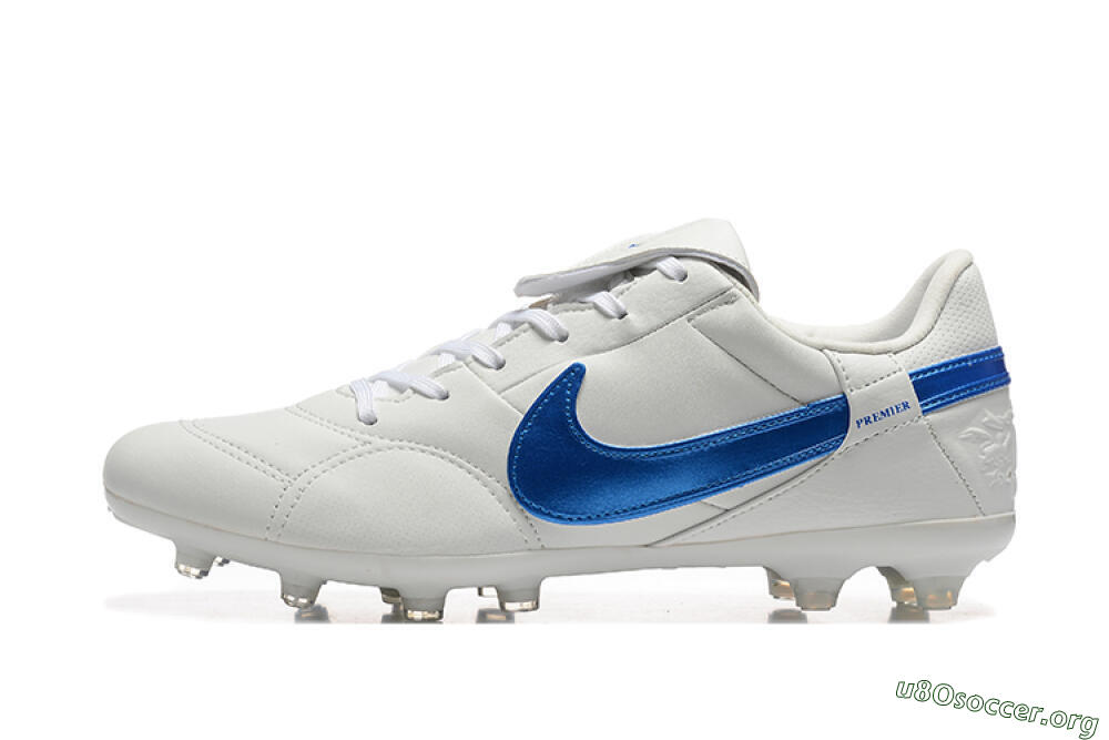 Nike The Premier 3 FG Football Boots - Beige/Blue/White 3