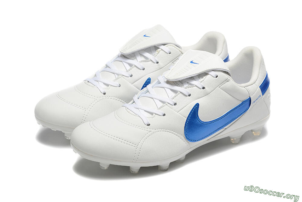 Nike The Premier 3 FG Football Boots - Beige/Blue/White 5