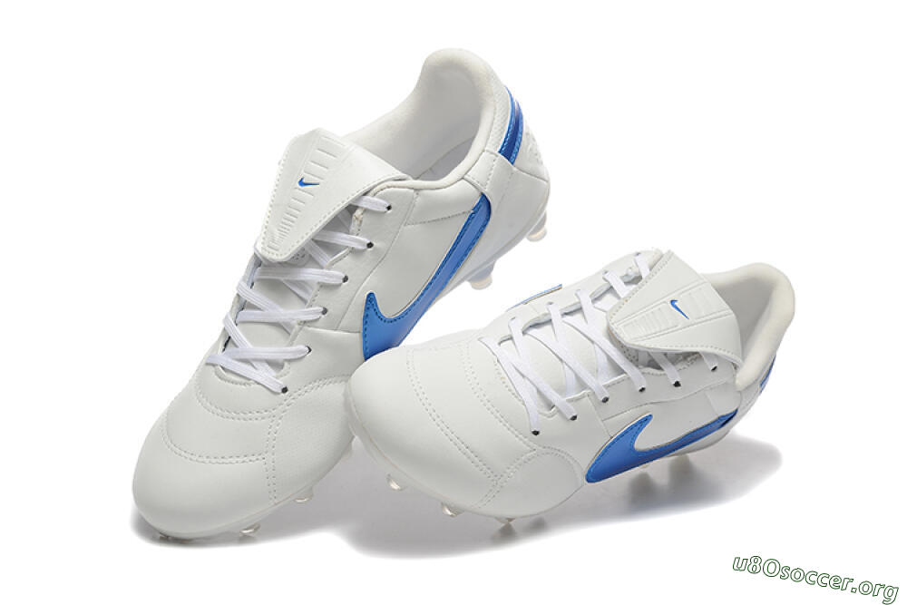 Nike The Premier 3 FG Football Boots - Beige/Blue/White 6