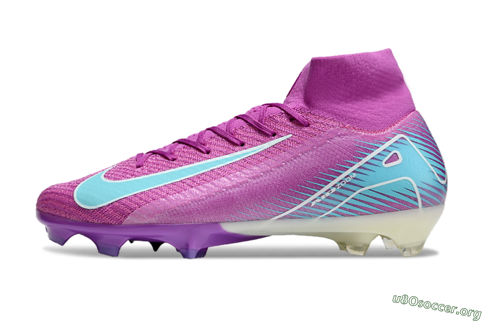 Nike Air Zoom Mercurial Superfly 10 Elite FG Football Boots - Purple/Green 3