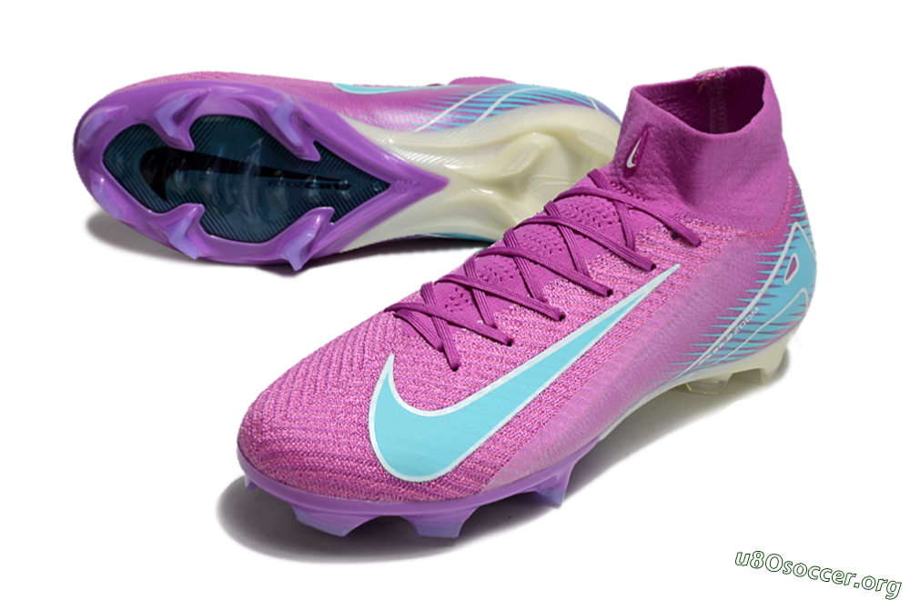 Nike Air Zoom Mercurial Superfly 10 Elite FG Football Boots - Purple/Green 0