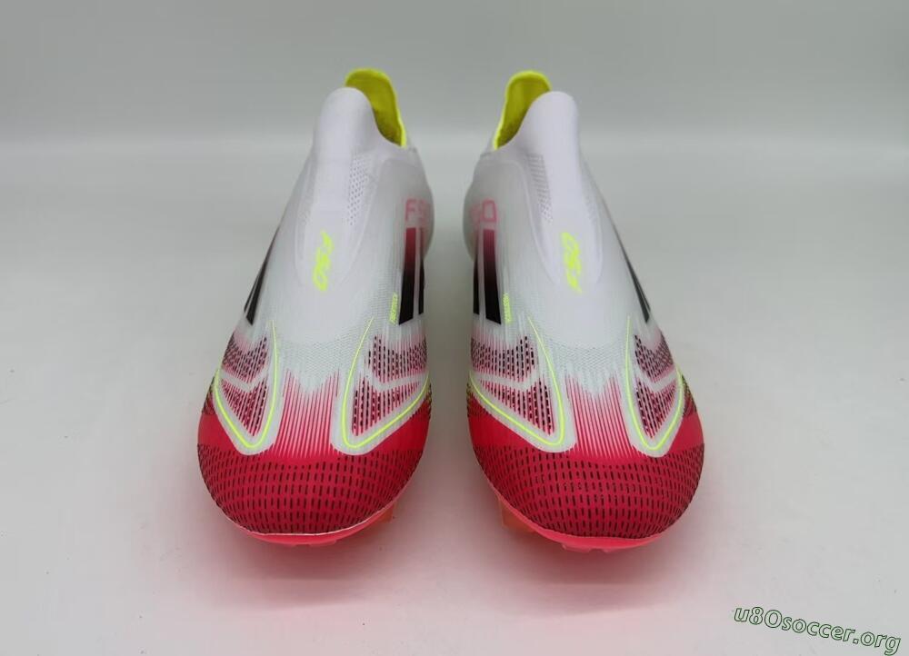 Adidas F50 Elite Laceless FG Football Boots - White/Red/Black