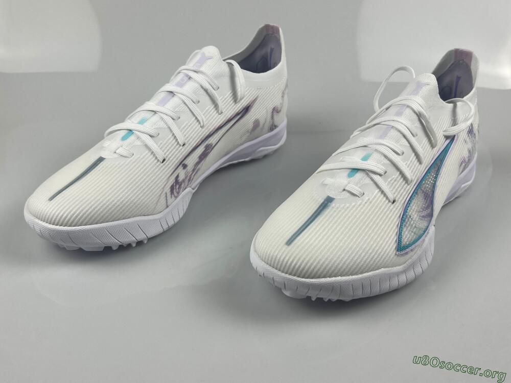 Puma Ultra Ultimate TF Football Shoes - White/Purple/Blue