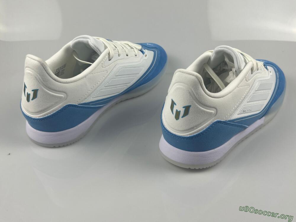 Messi Adizero F50 Freestyle IC Football Shoes - White/Blue/Grey