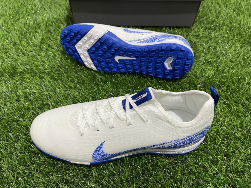 Nike Air Zoom Mercurial Vapor 16 Pro TF Football Shoes - White/Blue