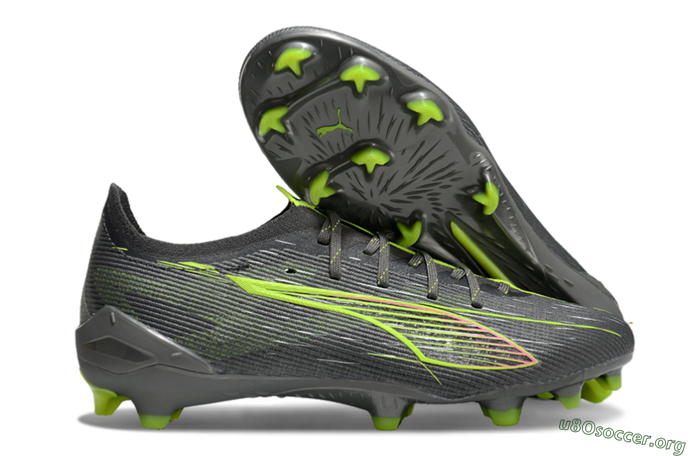 Puma Ultra Ultimate FG Football Boots - Oliver Green/Yellow 2