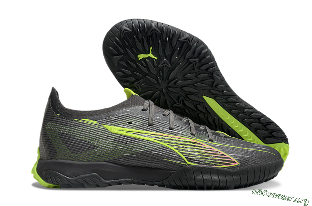 Puma Ultra Ultimate TF Football Shoes - Oliver Green/Yellow 2