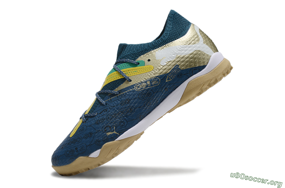Puma x Neymar Future 7 Ultimate bna TF Football Shoes - Blue/Yellow/Green 5