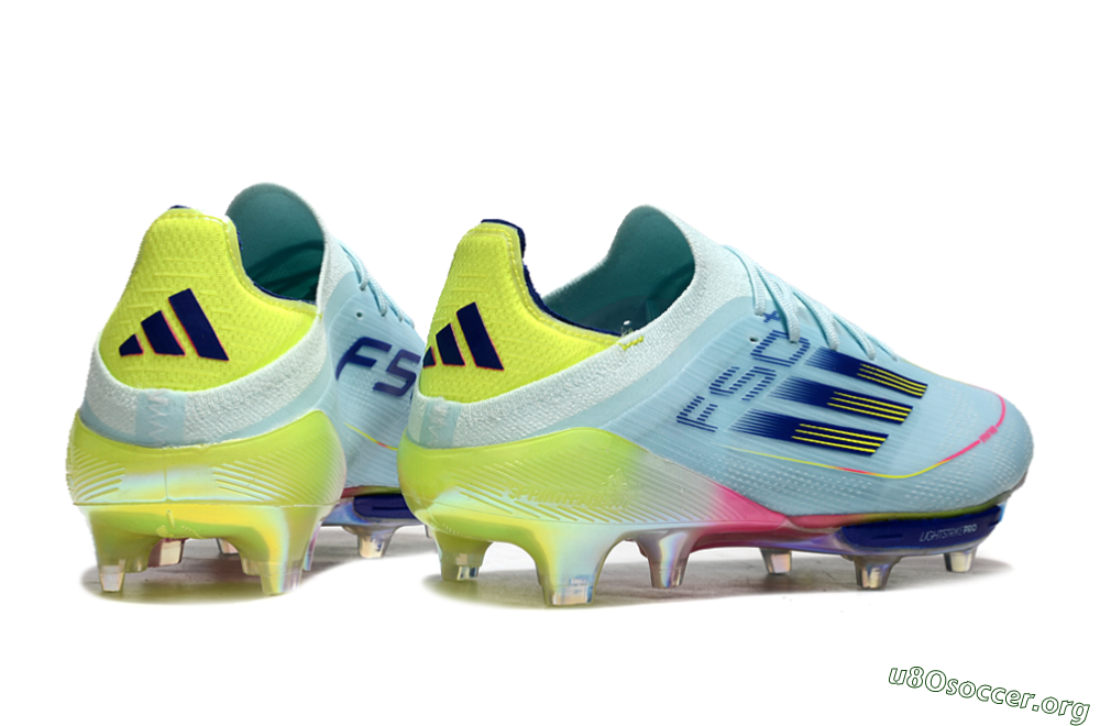 Adidas F50+ Lightstrike Elite FG Football Boots - Blue/Yellow/Pink 6