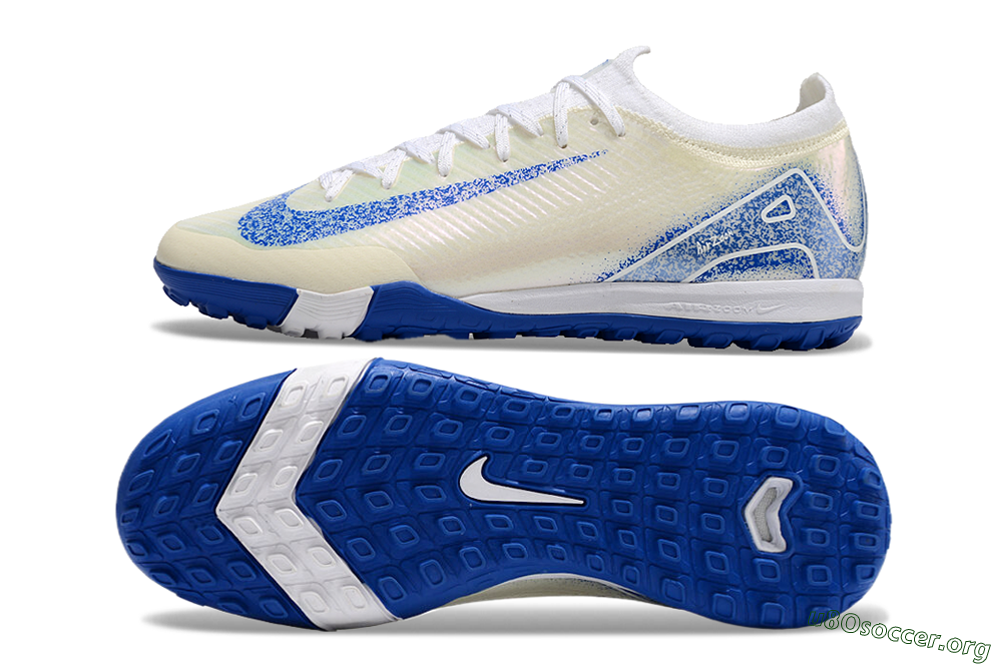 Nike Air Zoom Mercurial Vapor 16 Elite TF Football Shoes - White/Blue/Jade 1