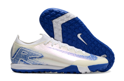 Nike Air Zoom Mercurial Vapor 16 Elite TF Football Shoes - White/Blue/Jade