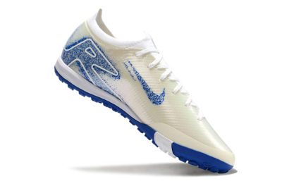 Nike Air Zoom Mercurial Vapor 16 Elite TF Football Shoes - White/Blue/Jade