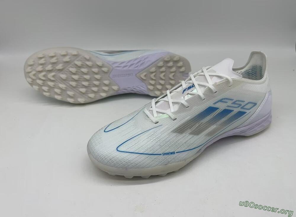 Adidas F50 Pro TF Football Shoes - White/Blue