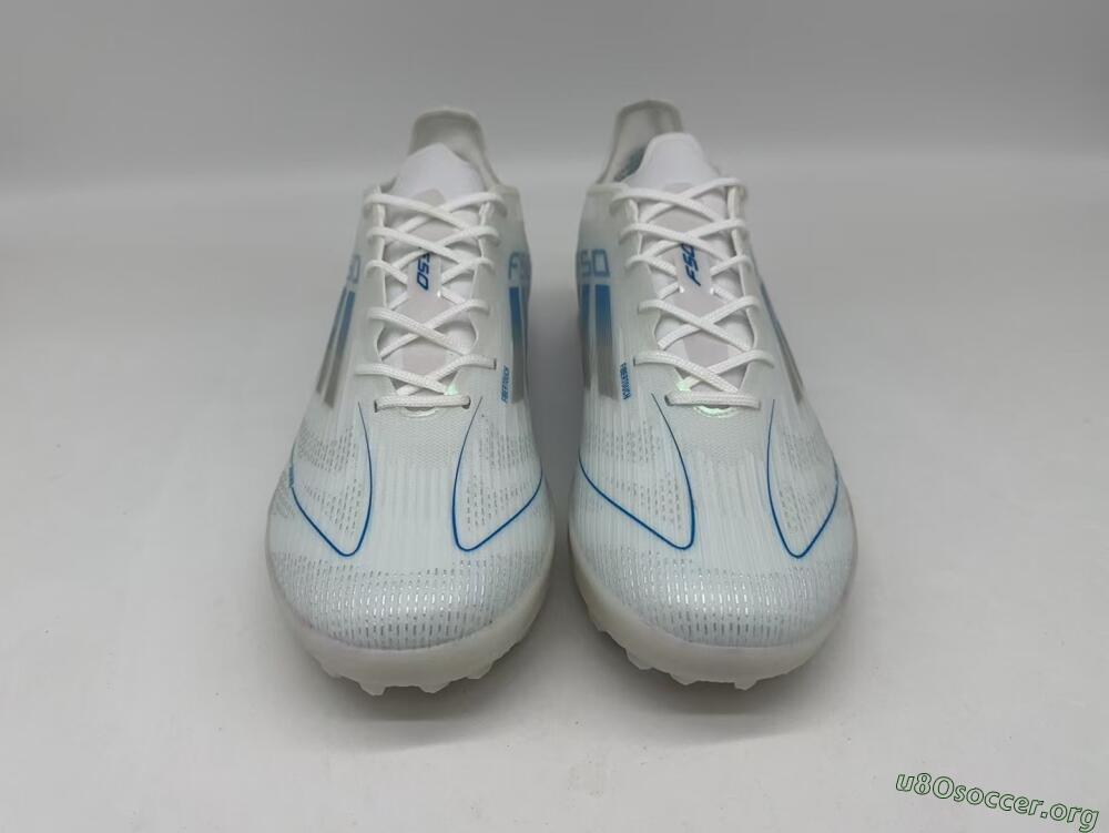 Adidas F50 Pro TF Football Shoes - White/Blue