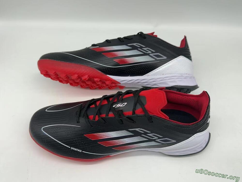 Adidas F50 Pro TF Football Shoes - Black/Red/White