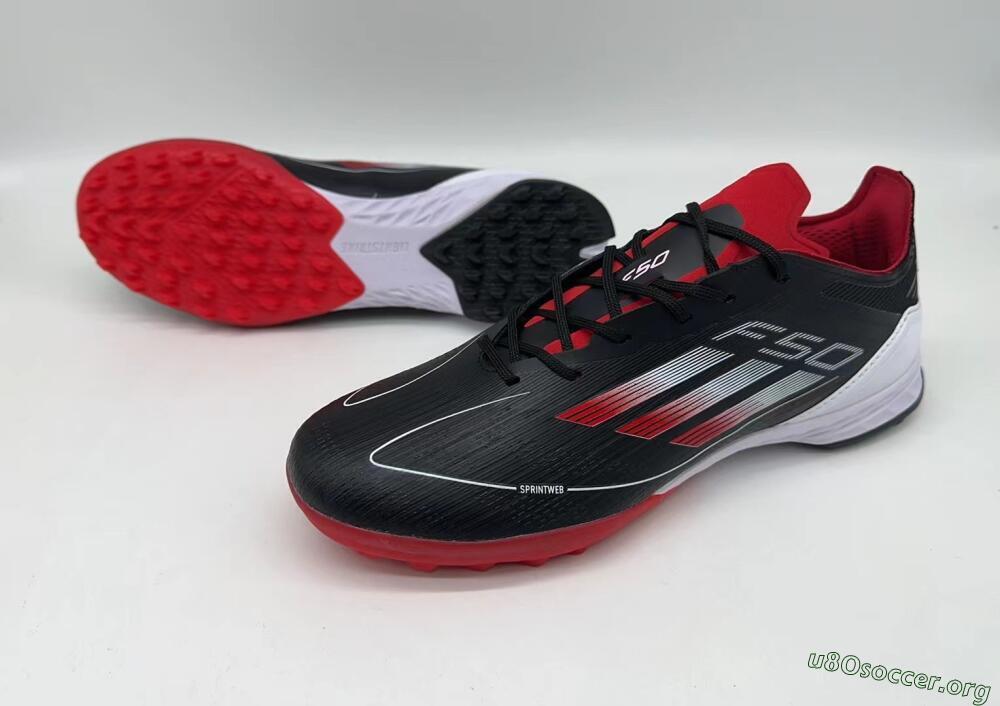 Adidas F50 Pro TF Football Shoes - Black/Red/White