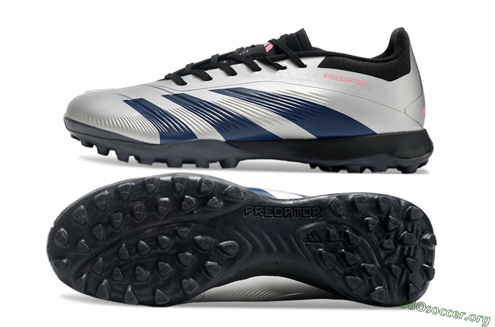 Adidas Predator 24 Elite TF Football Shoes - Silver/Blue/Pink 1