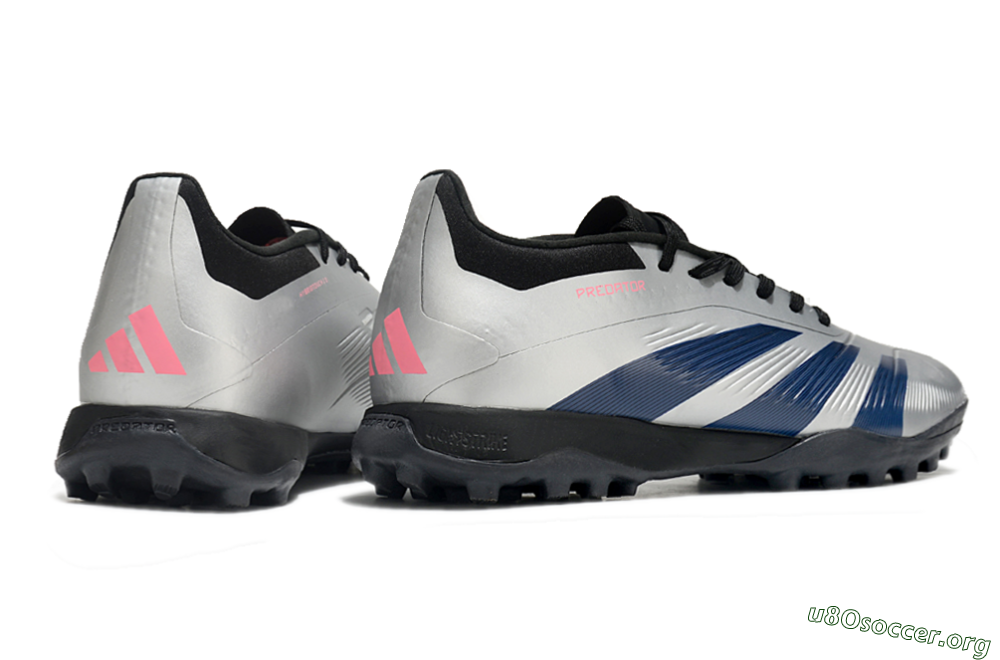 Adidas Predator 24 Elite TF Football Shoes - Silver/Blue/Pink 6