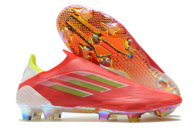 Adidas X Speedflow+ Laceless FG Football Boots - Red/Yellow/Gold