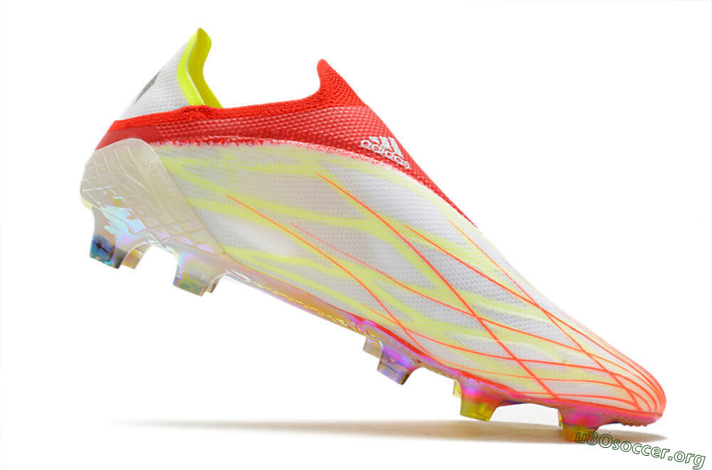 Adidas X Speedflow+ Laceless FG Football Boots - Red/Yellow/Gold 4