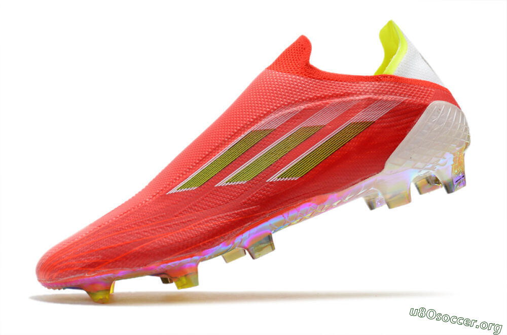 Adidas X Speedflow+ Laceless FG Football Boots - Red/Yellow/Gold 5