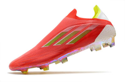 Adidas X Speedflow+ Laceless FG Football Boots - Red/Yellow/Gold