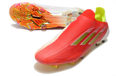 Adidas X Speedflow+ Laceless FG Football Boots - Red/Yellow/Gold