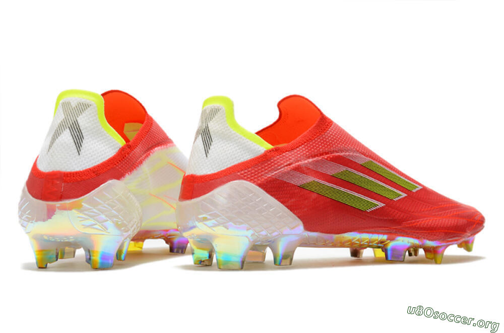 Adidas X Speedflow+ Laceless FG Football Boots - Red/Yellow/Gold 6