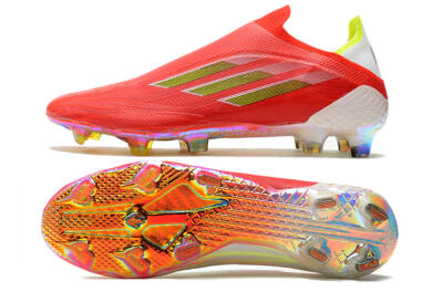 Adidas X Speedflow+ Laceless FG Football Boots - Red/Yellow/Gold