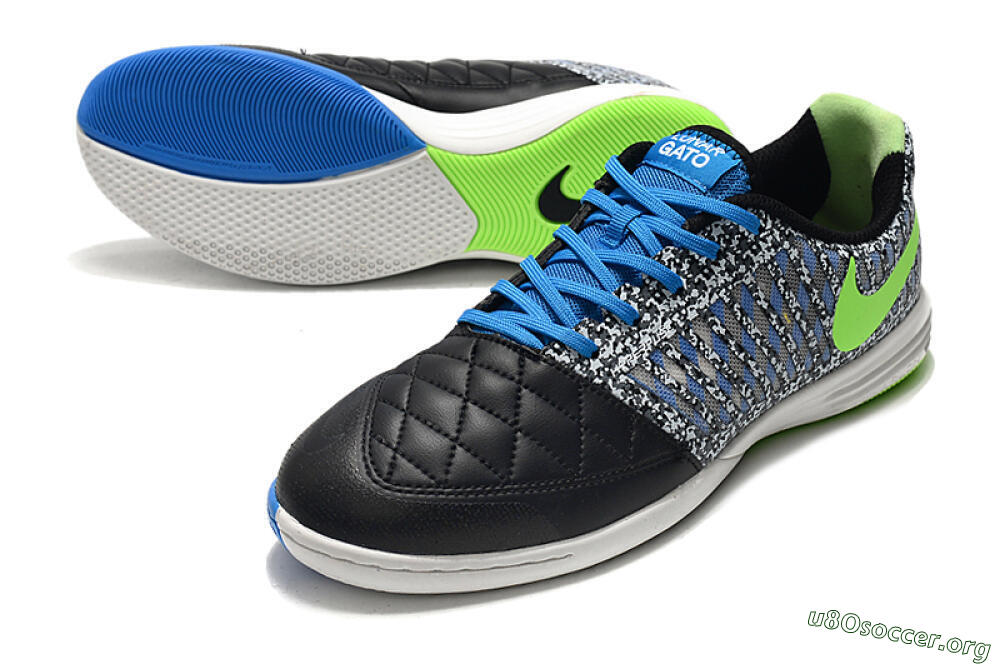 Nike Lunar Gato 2 IC Football Shoes - Black/Blue/Yellow 0