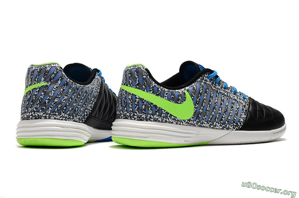 Nike Lunar Gato 2 IC Football Shoes - Black/Blue/Yellow 6