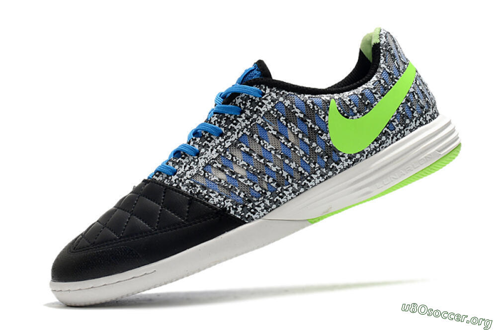 Nike Lunar Gato 2 IC Football Shoes - Black/Blue/Yellow 5