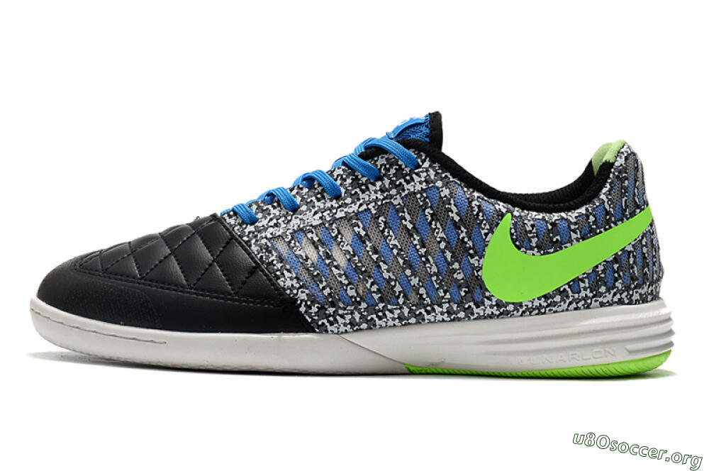 Nike Lunar Gato 2 IC Football Shoes - Black/Blue/Yellow 3