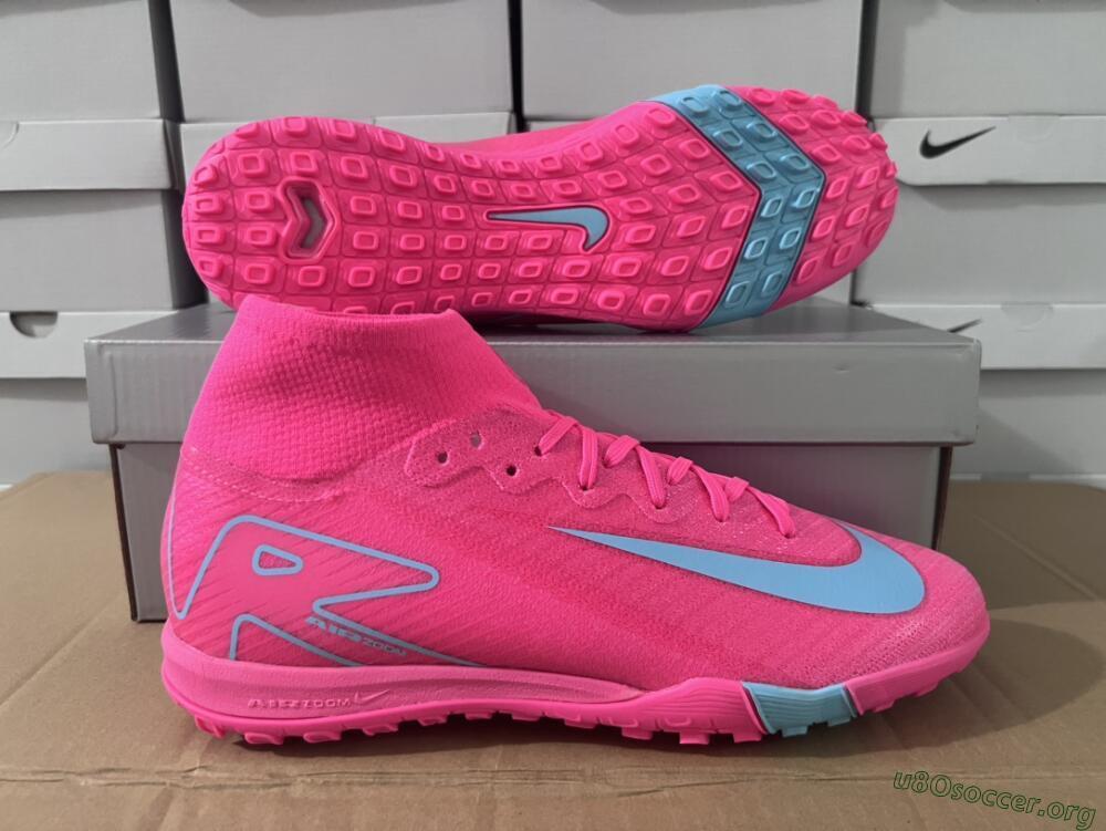 Nike Air Zoom Mercurial Superfly 10 Elite TF Football Shoes - Pink/Red/Jade