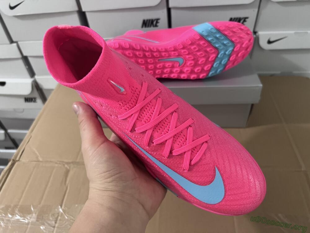 Nike Air Zoom Mercurial Superfly 10 Elite TF Football Shoes - Pink/Red/Jade