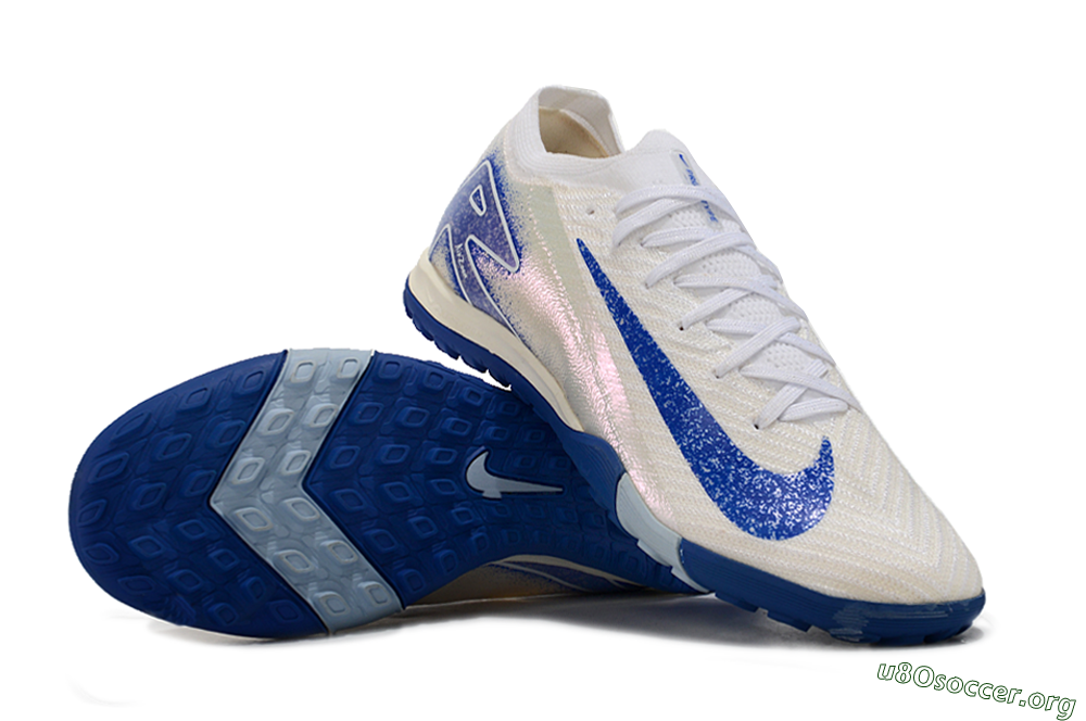 Nike Air Zoom Mercurial Vapor 16 Elite TF Football Shoes - White/Blue 1