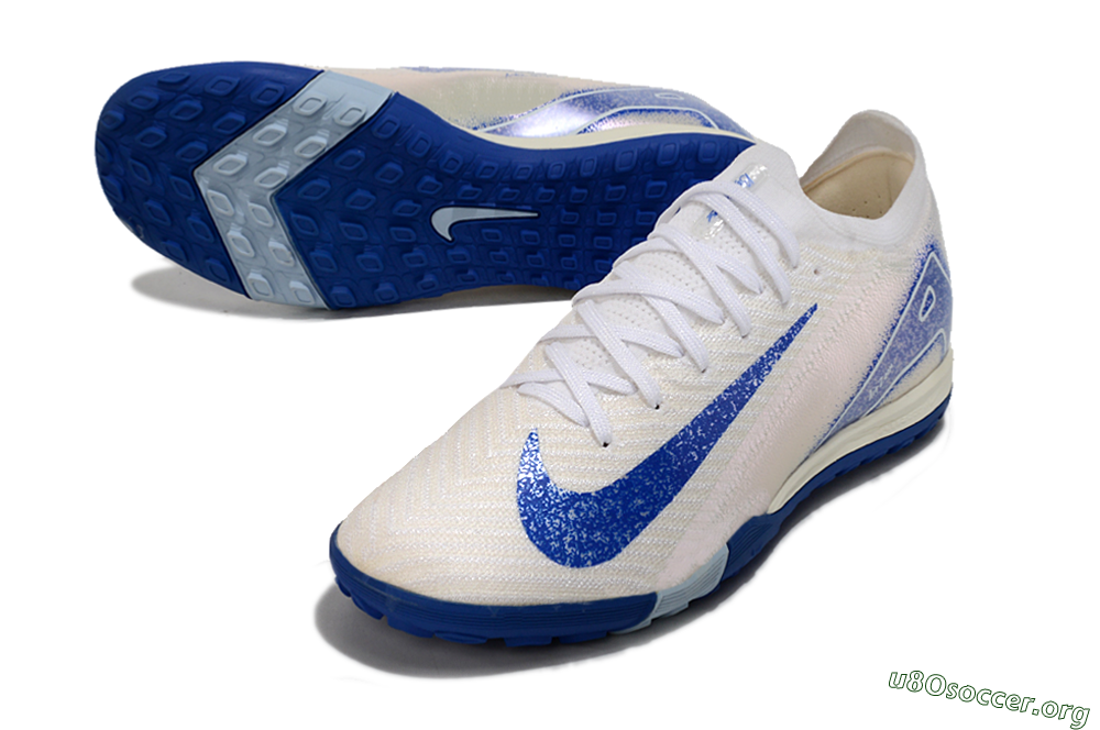 Nike Air Zoom Mercurial Vapor 16 Elite TF Football Shoes - White/Blue 0