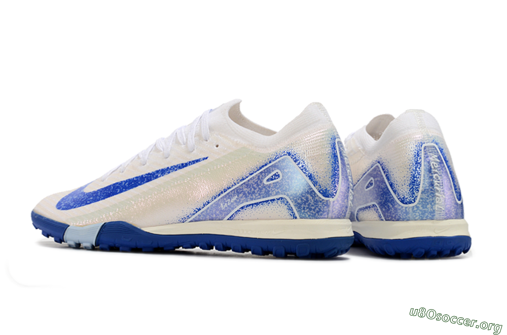 Nike Air Zoom Mercurial Vapor 16 Elite TF Football Shoes - White/Blue 4