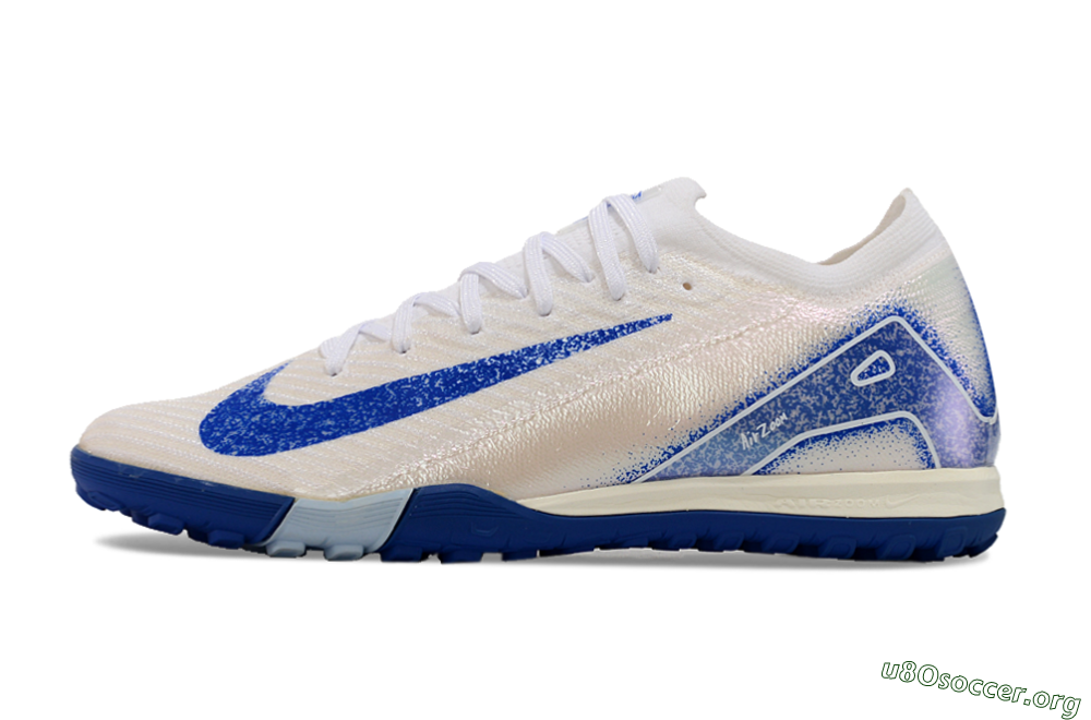 Nike Air Zoom Mercurial Vapor 16 Elite TF Football Shoes - White/Blue 3