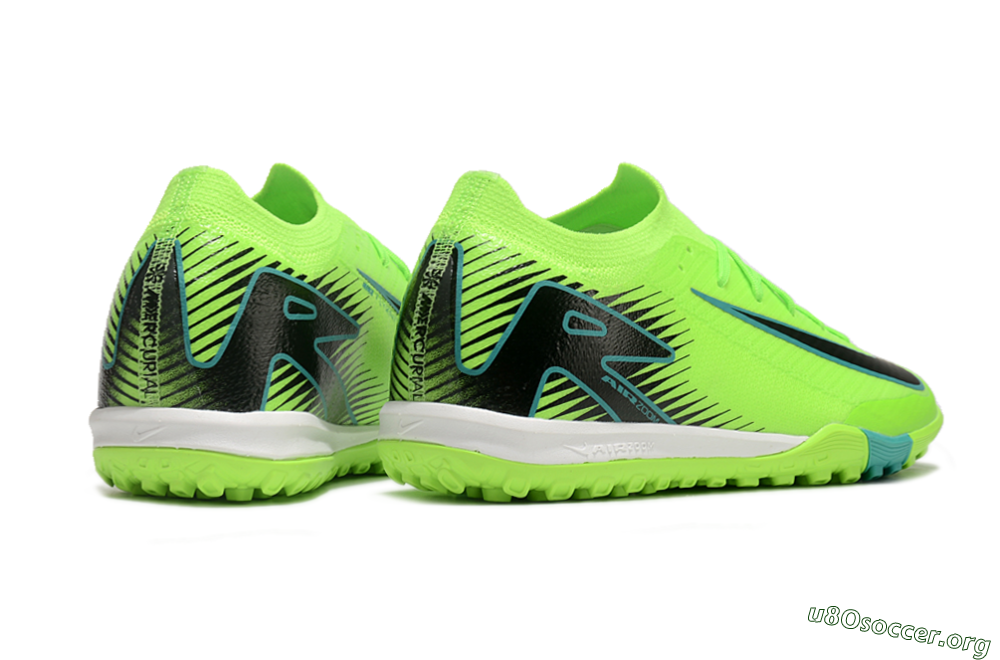 Nike Air Zoom Mercurial Vapor 16 Elite TF Football Shoes - Green/Black/Blue 6