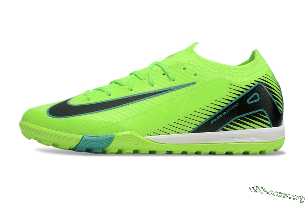 Nike Air Zoom Mercurial Vapor 16 Elite TF Football Shoes - Green/Black/Blue 3