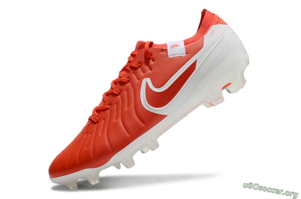 Nike Tiempo Legend 10 Elite FG Football Boots - Red/White 5