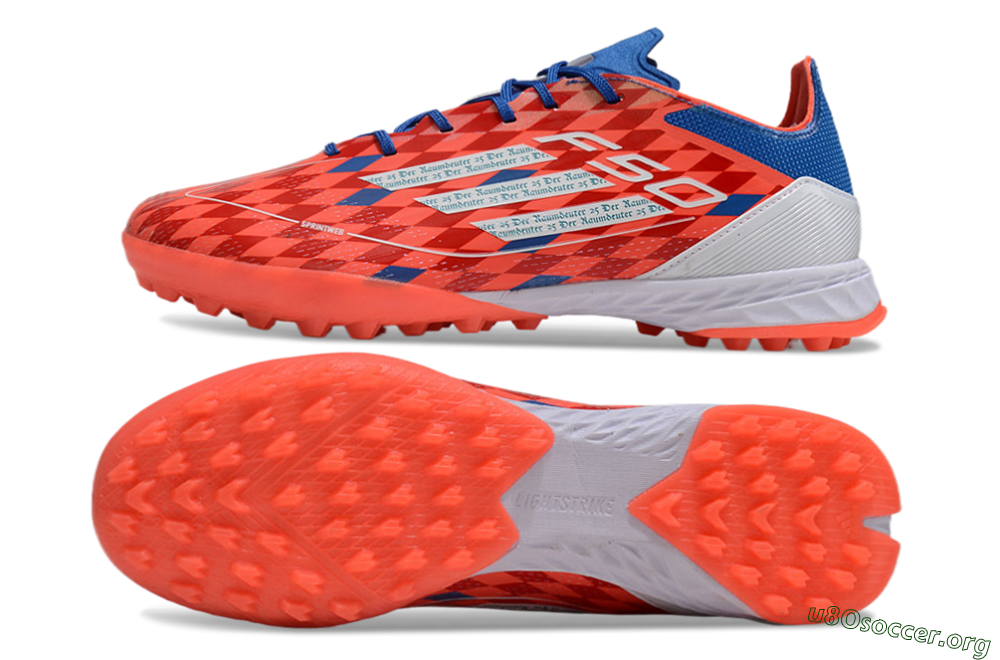 Thomas Müller x Adidas F50 Elite Raumdeuter TF Football Shoes - Red/Blue/White 1