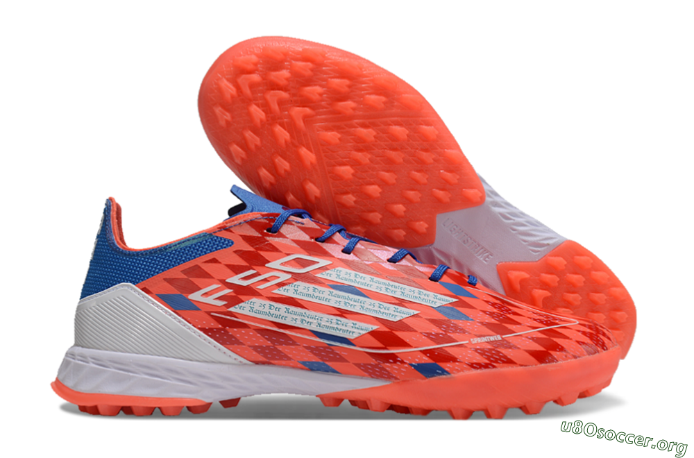 Thomas Müller x Adidas F50 Elite Raumdeuter TF Football Shoes - Red/Blue/White 2
